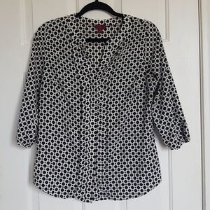 Black and white Blouse 3/4 Arm